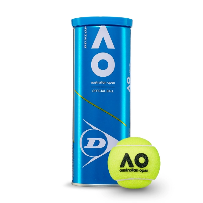 Balles de Tennis Dunlop Australian Open 3 Balles (Boîte de 24x3) 2020